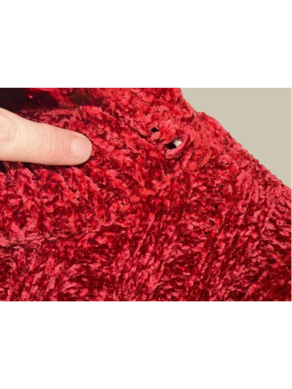 Better Be Red Ribbed Cropped Sweater - Size Small - Picture 6 of 6